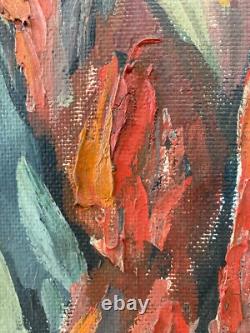 Antique Old West Social Realism Americana Cowboy Portrait Oil Painting, 1940s