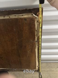 Antique Old West Social Realism Americana Cowboy Portrait Oil Painting, 1940s