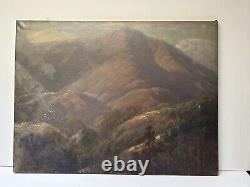 Antique Painting California Landscape MILL Valley Restoration Project Mersfelder