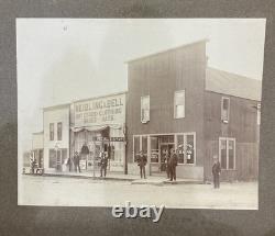 Antique Photo Cabinet Card Cowboys Frontier Bank 1890s Photo Marked Broken Arrow