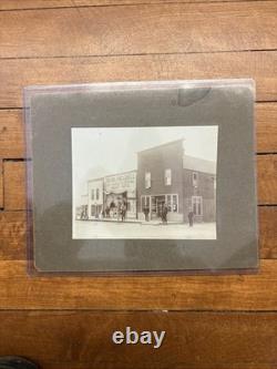 Antique Photo Cabinet Card Cowboys Frontier Bank 1890s Photo Marked Broken Arrow
