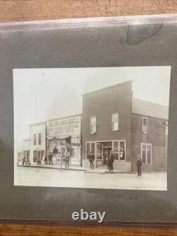 Antique Photo Cabinet Card Cowboys Frontier Bank 1890s Photo Marked Broken Arrow