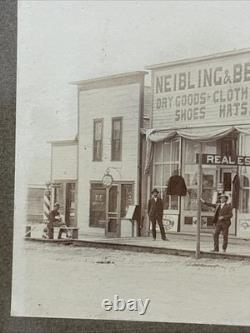 Antique Photo Cabinet Card Cowboys Frontier Bank 1890s Photo Marked Broken Arrow