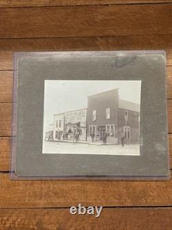 Antique Photo Cabinet Card Cowboys Frontier Bank 1890s Photo Marked Broken Arrow