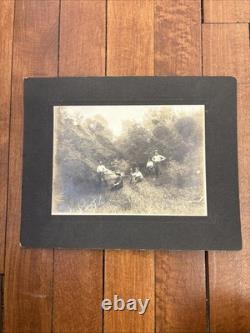 Antique Photo Cabinet Card Cowboys withRifles Western Frontier Marked 1895 Photo