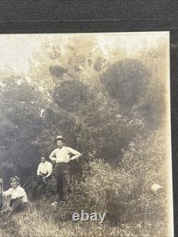 Antique Photo Cabinet Card Cowboys withRifles Western Frontier Marked 1895 Photo