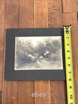 Antique Photo Cabinet Card Cowboys withRifles Western Frontier Marked 1895 Photo