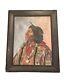 Antique Portrait Of Wolf Robe Cheyenne/Sioux Indian Chief Signed