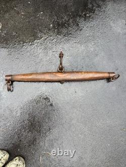 Antique Primitive Wood Cast Iron OX HORSE FARM Yoke Single Tree 34