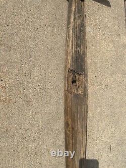 Antique Primitive Wood Ox Yoke Wrought Iron Country Decor Western Americana