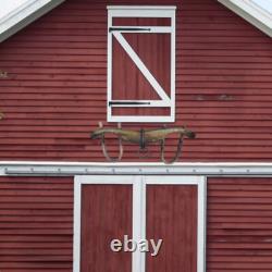 Antique Primitive XL Oxen Yoke Wood Wrought Iron Country Decor Western Americana