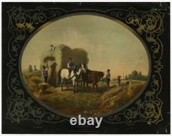 Antique Print-HAYMAKING-SUMMER SEASON-FARM-OX-HORSE-May-c. 1870