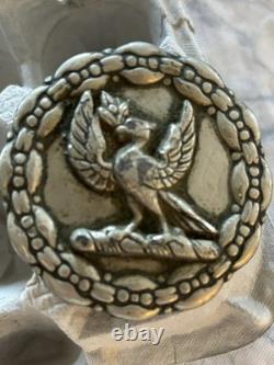 Antique RARE Bird Bridle Rosettes Large