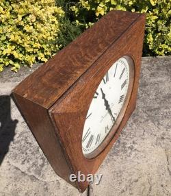 Antique Self Winding Clock Company New York Western Union Large Wall Clock