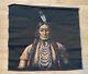 Antique Signed Julius Jacques Rorphuro Large Native American Painting On Fabric