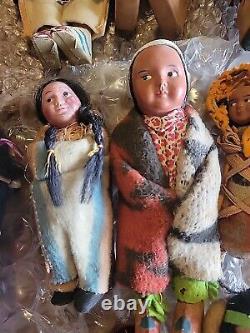 Antique Skookum Doll Large Lot Plus More Rare Collectable 15 Total Lot