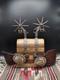 Antique Spanish Style Spurs With Jingle Bobs, Heel Chains And Spur Straps