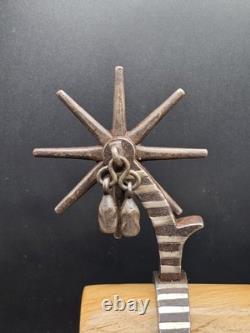Antique Spanish Style Spurs With Jingle Bobs, Heel Chains And Spur Straps
