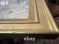 Antique THE SIGNAL Signed CM Russell 25.5x19.5Western Native American Indian