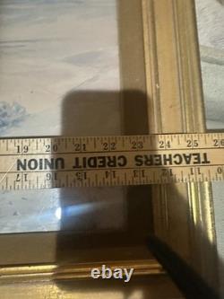 Antique THE SIGNAL Signed CM Russell 25.5x19.5Western Native American Indian