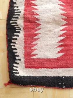 Antique / Vintage Large Red Mesa Dazzler Navajo Indian Rug Weaving