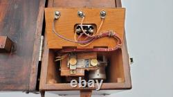 Antique Vintage Western Electric Large Battery Wood Box Pre-1940's Telephone