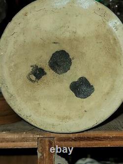 Antique WESTERN STONEWARE No4 Lidded Jar Crock WEIR SEAL Monmouth Illinois