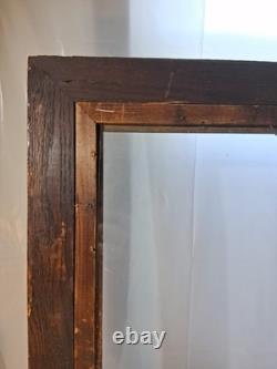 Antique Western Landscape Pastel/Chalk Art With Hand Carved Oak Gesso Frame Signed