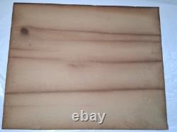 Antique Western Landscape Pastel/Chalk Art With Hand Carved Oak Gesso Frame Signed