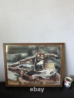Antique Western Still Life Watercolor Painting Old Vintage Modern Southwest 48