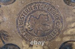 Antique Western Stoneware Company Footed Rustic Jardiniere/Planter