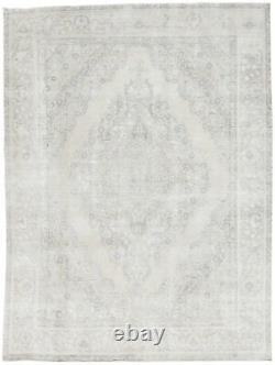 Antique White Washed Muted Colors Floral Large 9X12 Distressed Vintage Area Rug