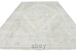 Antique White Washed Muted Colors Floral Large 9X12 Distressed Vintage Area Rug