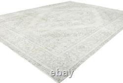 Antique White Washed Muted Colors Floral Large 9X12 Distressed Vintage Area Rug