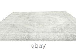 Antique White Washed Muted Colors Floral Large 9X12 Distressed Vintage Area Rug