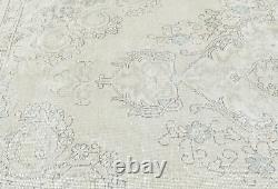 Antique White Washed Muted Colors Floral Large 9X12 Distressed Vintage Area Rug