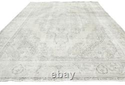 Antique White Washed Muted Colors Floral Large 9X12 Distressed Vintage Area Rug