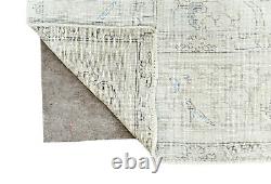 Antique White Washed Muted Colors Floral Large 9X12 Distressed Vintage Area Rug