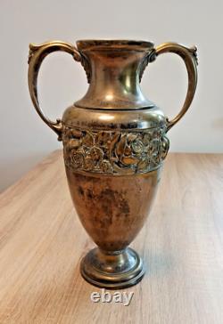 Antique brass large vase. 39 cm. Western Europe 1930-40