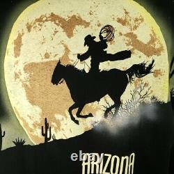 Arizona Cowboy T Shirt Vintage 90s All Over Print Made In USA Large Size SAMPLE