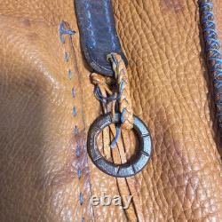 Artisan Handmade Leather Tote Bag Antique Horse Tack Saddle ONE OF A KIND Art