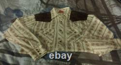 Beautiful Vintage 70's Atlantic Westerner Cowboy Joe Shirt RARE Rodeo Size L