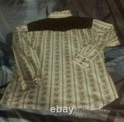 Beautiful Vintage 70's Atlantic Westerner Cowboy Joe Shirt RARE Rodeo Size L