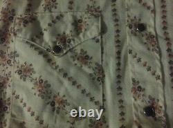 Beautiful Vintage 70's Atlantic Westerner Cowboy Joe Shirt RARE Rodeo Size L