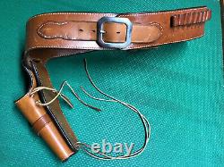 Bianchi Western Colt Holster 1890H Large SA + Drop Rig Cartridge Belt A4/A5