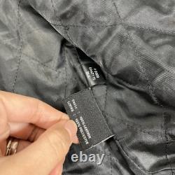 Black Rivet Real Leather Jacket Mens Large Antique Retro Biker Distressed Black