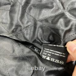 Black Rivet Real Leather Jacket Mens Large Antique Retro Biker Distressed Black Black Rivet Real Leather Jacket Mens Large Antique Retro Biker Distressed Black