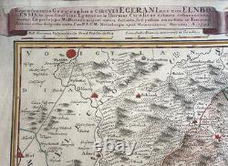 Bohemia Dated 1742 Homann Hrs Large Antique Map 18th Century