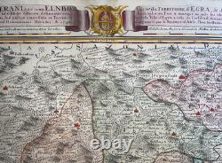 Bohemia Dated 1742 Homann Hrs Large Antique Map 18th Century