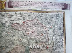 Bohemia Dated 1742 Homann Hrs Large Antique Map 18th Century